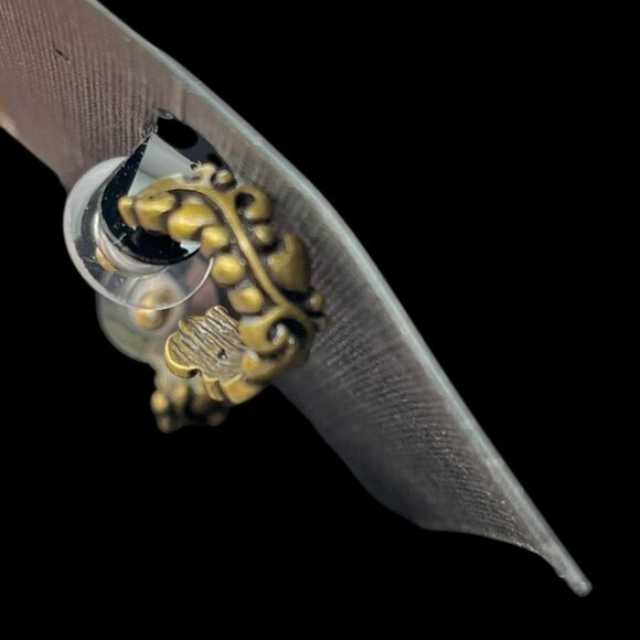 Vintage Cookie Lee Earrings Huggies Gold Tone Scroll New Push Back - Picture 2 of 9